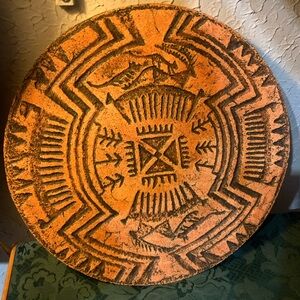 Earthy Geometric Pattern Plate